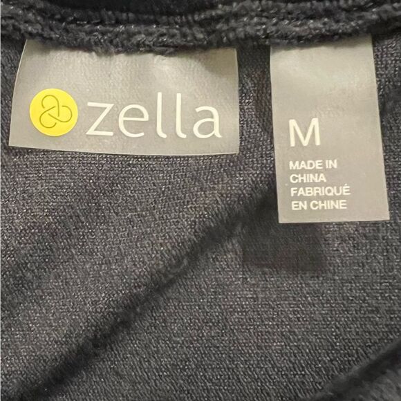 Zella Dani Charcoal Grey Velour Sweatshirt Plush Cozy MEDIUM Loungwear Leisure - Picture 7 of 8